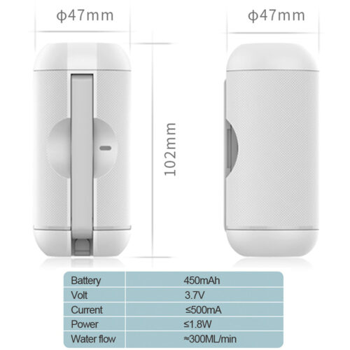 Mini Pocket Bidet – Electric Portable Travel Bidet Sprayer Rechargeable Handheld Mini Personal Bidet Toilet Hygiene for Personal Hygiene Cleaning Care - Image 9